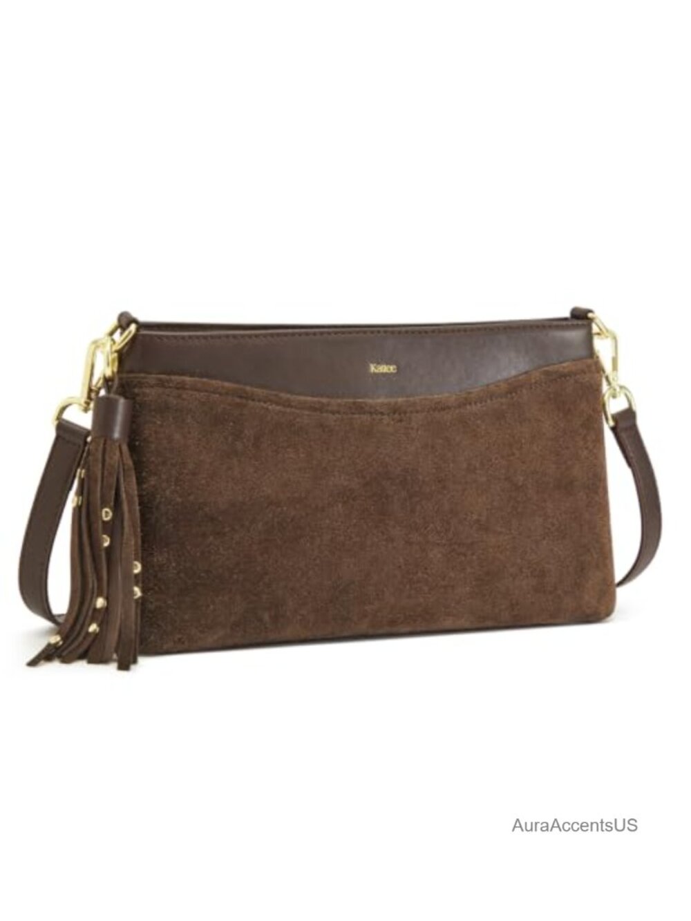 Genuine Suede Leather Crossbody Bag Adjustable Removable Strap Women